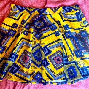 Too Cute Aztec Design Xhileration Skater Skirt